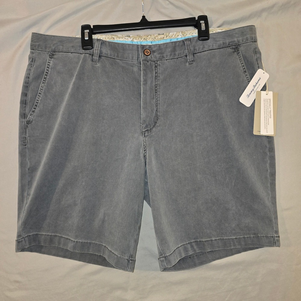 Tommy Bahama Boracay Short 9 Mens 42 Fog Grey Cotton Tencel Stretch Beach Cruise